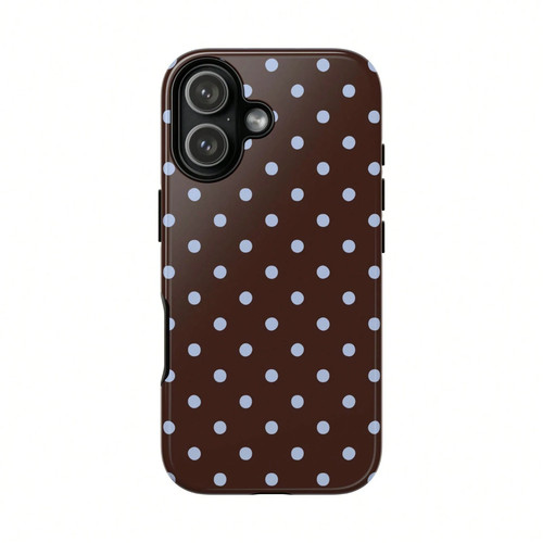 Cute white polka - white, phone