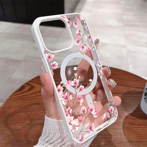 Pink cherry floral - pink, magnetic